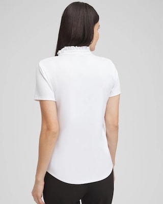 ⚠️SmokeyAngel Zenergy® UPF Ruffle Neck Polo | Chico's